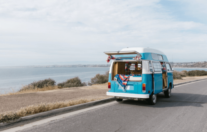road trip in a camper van